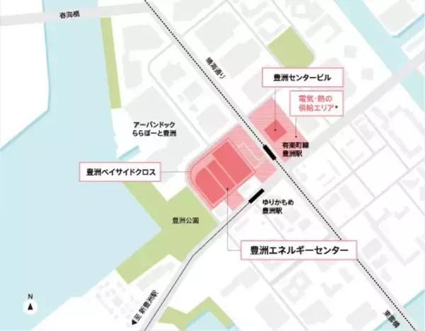 「三井不動産・東京ガスの連携による「豊洲スマートエネルギープロジェクト」が始動　～駅前拠点での既存施設を含めた電気と熱のコンパクトな面的供給事業～」の画像