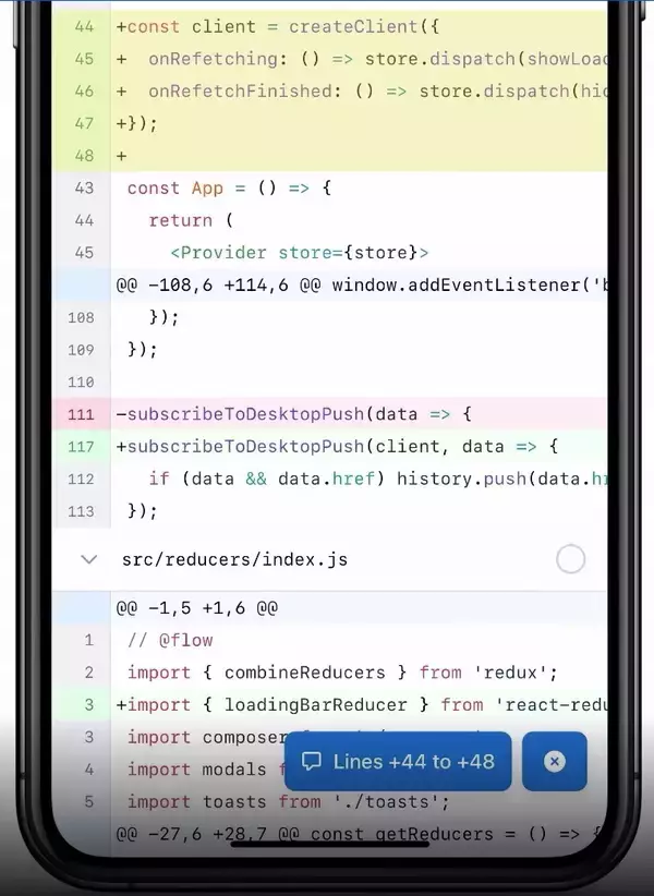 「GitHub for mobile の最新版をリリース」の画像