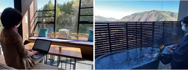 「【箱根小涌園 天悠】温泉露天風呂付の宿でおこもりリモートワーク。箱根小涌園 天悠×ワーケーション」の画像