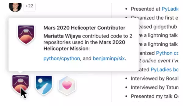 「GitHub、火星ヘリコプター「Ingenuity」のオープンソースソフトウェア開発に貢献した約12,000名を称賛」の画像