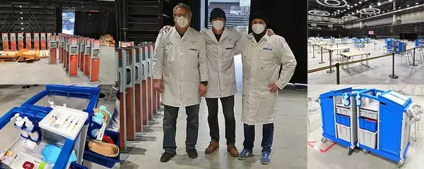 「エコラボ、ヨーロッパ最大級の新型コロナウイルスワクチンセンターの衛生・安全を支援」の画像