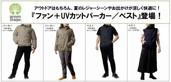 「『ファン＋UVカットパーカー／ベスト』登場！」の画像