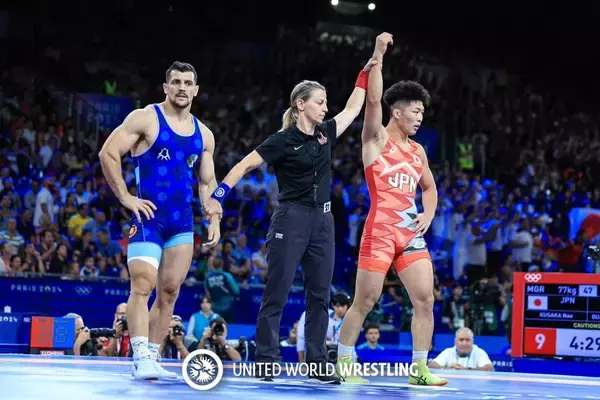 「2024年パリ五輪レスリング男子グレコローマン77㎏級金メダリスト 日下尚選手がマルハン北日本カンパニーに所属決定」の画像