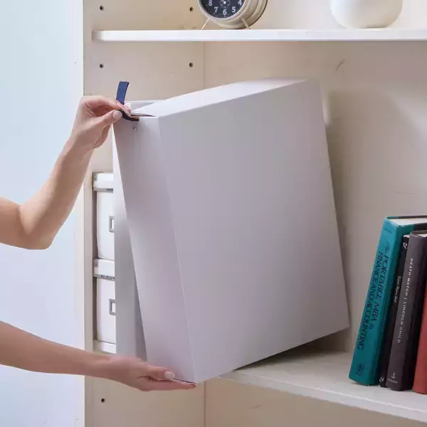 ～保管のお悩みをスッキリ解決！子どもの立体作品を収納可能(厚み10cmまで)～おかたづけシリーズ「作品思い出ボックス」から“特大サイズ”を新発売！