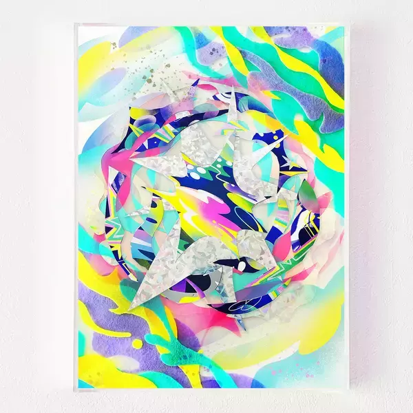 【京都 蔦屋書店】今吉絵馬の個展「Emotional Effect」を6月5日（金）より開催。コラージュとペイントによる多層的な色彩表現。