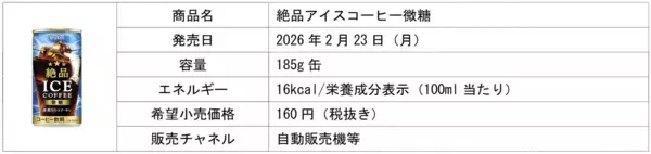 「深煎りのコク・キレ「絶品アイスコーヒー微糖」を新発売！」の画像