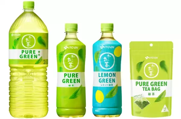 海外のトレンドから着想を得た新ジャンルの日本茶「お～いお茶 PURE GREEN」「同 LEMON GREEN」を、3月17日（月）に新発売