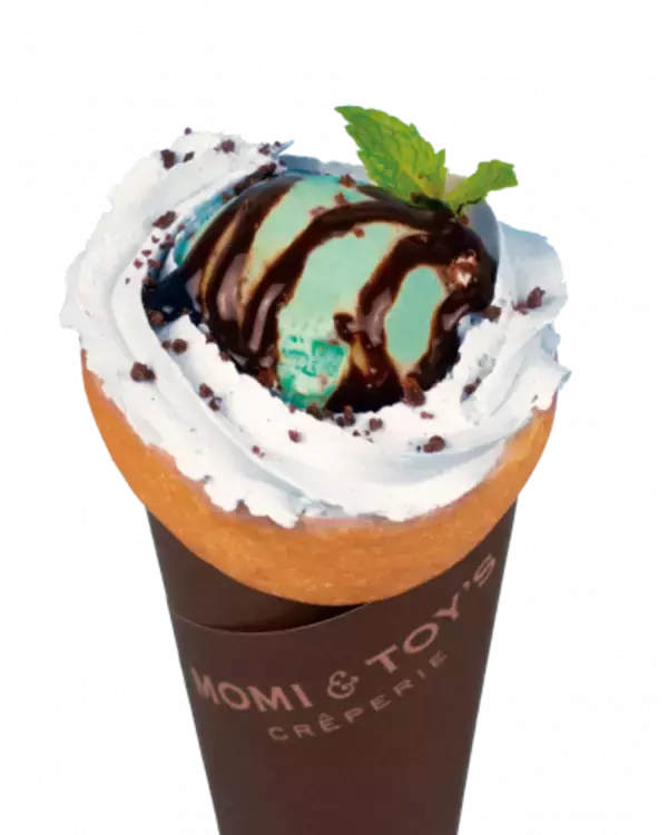 「MOMI&TOY'S（モミアンドトイズ）は、オリジナルのミントホイップクリームを使用した“チョコミントクレープ”2種類を2024年6月1日（土）から期間限定で販売致します」の画像