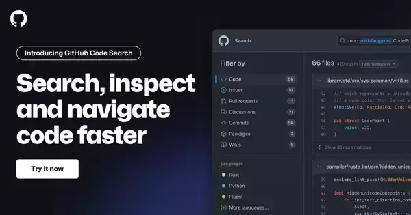「GitHub、コードビューとコード検索およびsecret scanningプッシュ保護の一般提供(GA)を発表」の画像