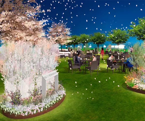 「【東京ミッドタウン】ザ・リッツ・カールトン東京考案のメニューが登場！期間限定の屋外ラウンジ「ROKU〈六〉 MIDTOWN BLOSSOM LOUNGE」」の画像