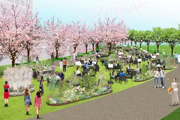 「【東京ミッドタウン】ザ・リッツ・カールトン東京考案のメニューが登場！期間限定の屋外ラウンジ「ROKU〈六〉 MIDTOWN BLOSSOM LOUNGE」」の画像