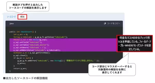 「楽々Framework3が自然文からアドオンプログラムを生成する「AIプラグインビルダー」の試験利用を開始　～ マニュアル検索にも生成AI連携を搭載、開発支援を強化 ～」の画像