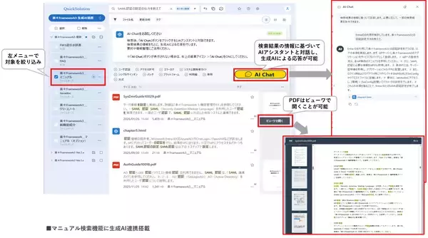 「楽々Framework3が自然文からアドオンプログラムを生成する「AIプラグインビルダー」の試験利用を開始　～ マニュアル検索にも生成AI連携を搭載、開発支援を強化 ～」の画像