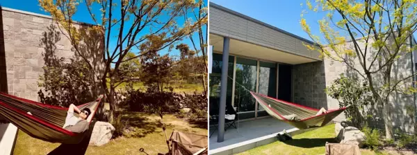 「「庭でキャンプと焚火を楽しむ」～日常の喧騒を忘れ、まるで森の中にたたずむ理想の住まい～」の画像