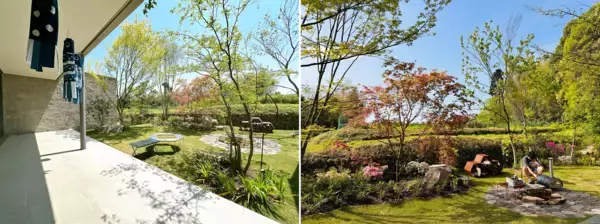 「「庭でキャンプと焚火を楽しむ」～日常の喧騒を忘れ、まるで森の中にたたずむ理想の住まい～」の画像