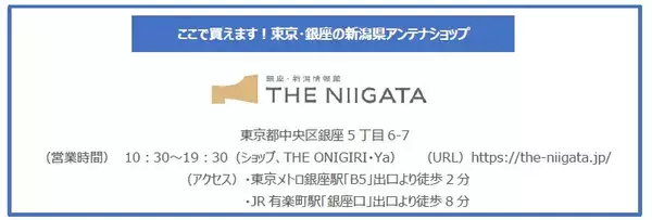 「「銀座・新潟情報館 THE NIIGATA」がオープンして1年半　新潟のアンテナショップから人気商品ランキングを発表」の画像