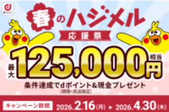 住信SBIネット銀行、最大125,000円相当をプレゼントする「春のハジメル応援祭」キャンペーンを開始