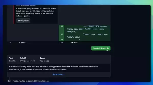 「GitHub Copilot Autofix、脆弱性の発見と修正を同時に行い、3倍速くソースコードをセキュアにする新機能を発表 ～脆弱性が見つかることが修正されたことと同じ！～」の画像
