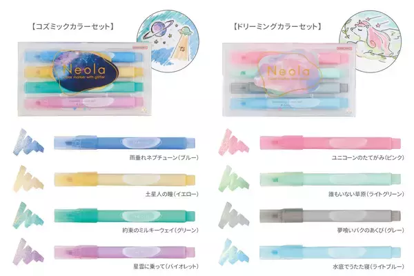 「“色と輝きで魅せる”華やかにきらめくゴールドラメが特長のラメマーカー『Neola（ネオラ）』12月下旬発売」の画像