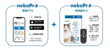 自宅でネコの腎臓・膀胱の健康度をチェックできるアプリ・尿検査キット「nekoPro®」が販売開始 ― 日本獣医生命科学大学と日東紡績株式会社が共同研究の成果をもとに開発