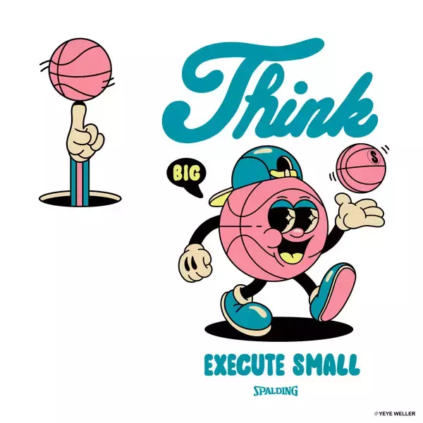 「SpaldingｘYEYE WELLER「世界をもっとカラフルでハッピーに！」ドイツ発アーティストデュオ“YEYE WELLER”とのコラボレーションシリーズが2月13日発売」の画像