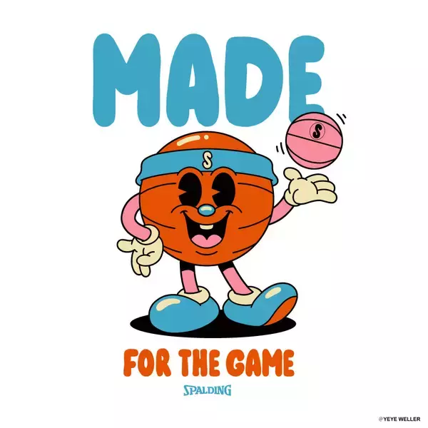 「SpaldingｘYEYE WELLER「世界をもっとカラフルでハッピーに！」ドイツ発アーティストデュオ“YEYE WELLER”とのコラボレーションシリーズが2月13日発売」の画像