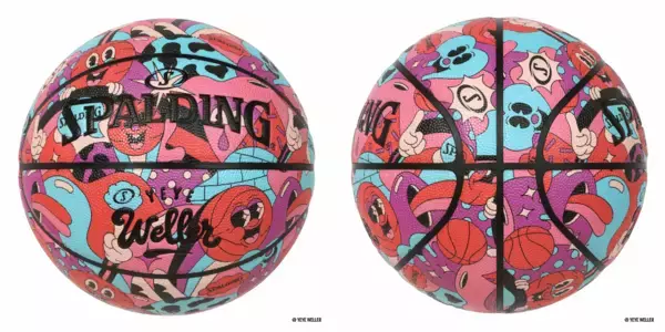 「SpaldingｘYEYE WELLER「世界をもっとカラフルでハッピーに！」ドイツ発アーティストデュオ“YEYE WELLER”とのコラボレーションシリーズが2月13日発売」の画像