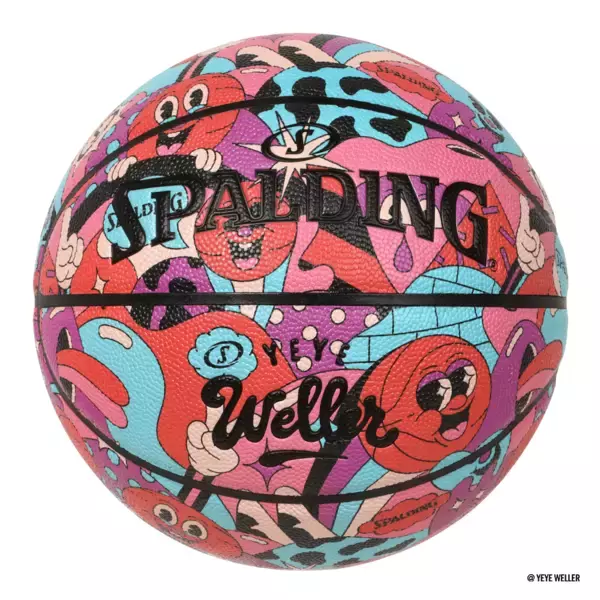 「SpaldingｘYEYE WELLER「世界をもっとカラフルでハッピーに！」ドイツ発アーティストデュオ“YEYE WELLER”とのコラボレーションシリーズが2月13日発売」の画像