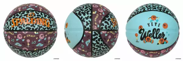 「SpaldingｘYEYE WELLER「世界をもっとカラフルでハッピーに！」ドイツ発アーティストデュオ“YEYE WELLER”とのコラボレーションシリーズが2月13日発売」の画像