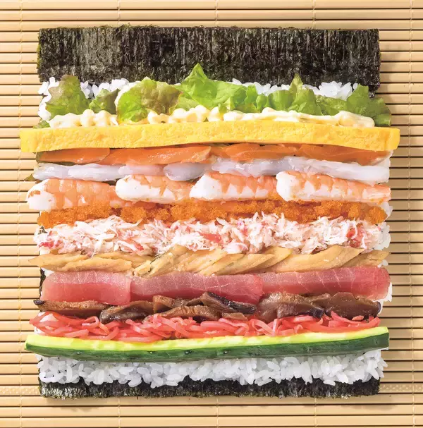 「海鮮や北海道富良野産ロースかつなどの食材を使用した全４種のとんでんの『恵方巻』をご予約受付中！食品ロスにも配慮して必要な分だけ手巻きしてご用意」の画像