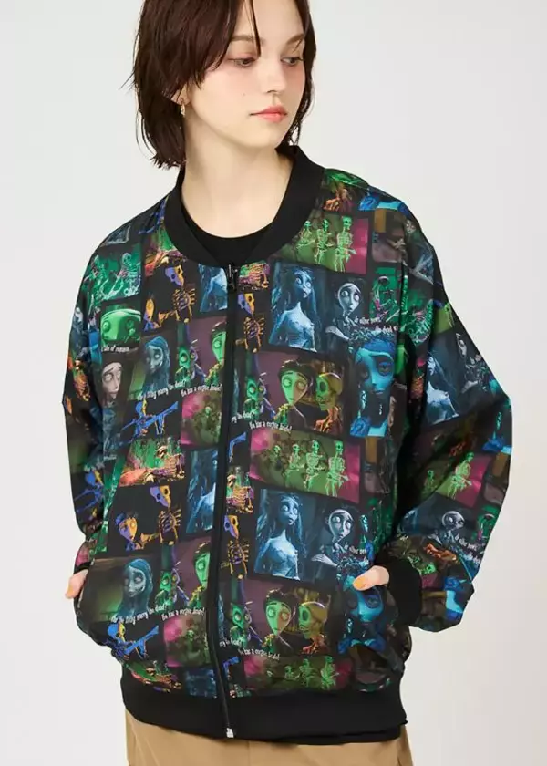 「『ティム・バートンのコープスブライド』とグラニフがコラボレーション！ダークでロマンティックな作品からスウェットやブルゾン、バッグなど11アイテムが登場」の画像