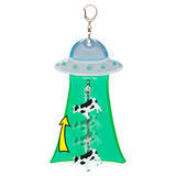 「開け閉めするたびに牛がさらわれる！？『未確認飛行』シリーズにネオンカラーのUFO型フラットポーチが新登場」の画像2