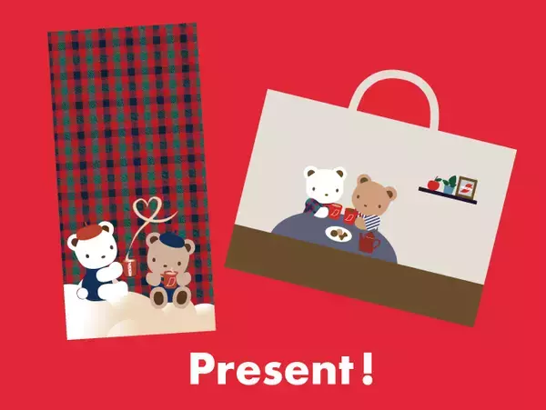 「ファミリアチェックとクマちゃんをあしらったオリジナルデザインの「ネスカフェ ふわラテ」が数量限定で登場、2026年3月1日（日）新発売」の画像