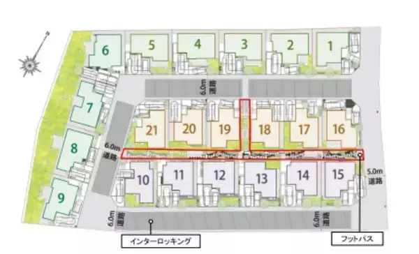「千葉県市川市　高台エリアの風致地区。住民同士の交流を育む緑のフットパスを配置「NOEN(ノエン)市川」（全21棟）を開発」の画像