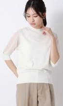 一枚でも透けを気にせず着用可能、夏の上品スタイルに　「抜け感」と「きちんと感」を両立させた『袖だけシアーニット』が新登場