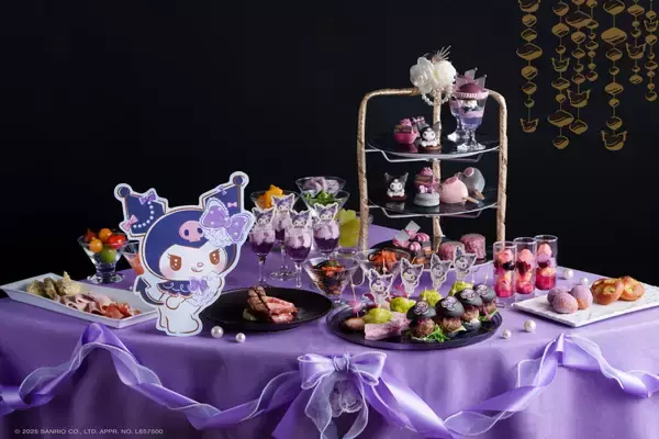 「東北で開催！クロミの20周年を祝う夏限定アフタヌーンティー『KUROMI Afternoon Tea Party』【ウェスティンホテル仙台】」の画像