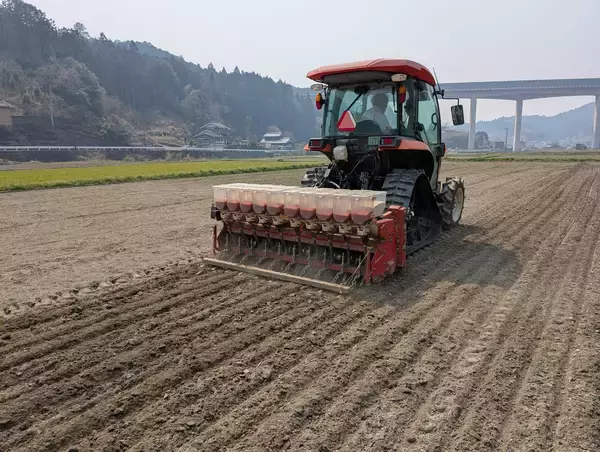 「エームサービス、水を張らない「節水型乾田直播栽培米」を導入」の画像