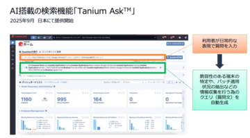 タニウム、自然言語でIT資産を最適管理「Tanium Ask」発表