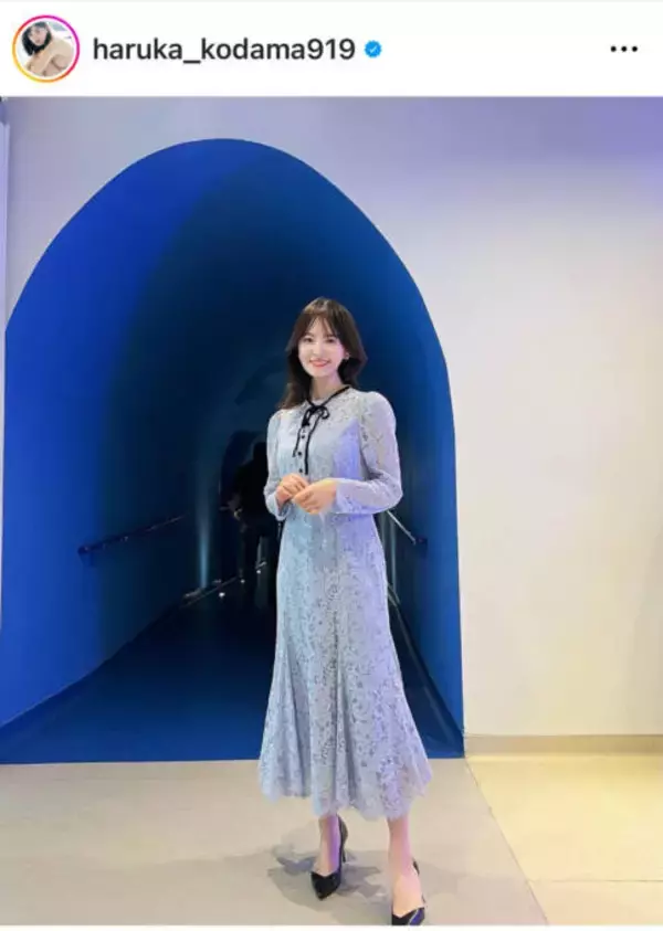 兒玉遥、ほっそり美スタイル際立つレースワンピSHOTに反響「スタイル超絶いい」「めちゃくちゃ美人」