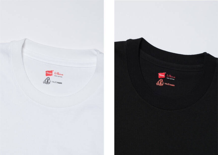vaultroom×ヘインズ、初コラボの3パックTが3月24日発売。特別仕様のパッケージで展開