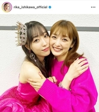 元モー娘。石川梨華、譜久村聖とお揃い風ピンクSHOTに反響「マジでいい先輩」「素敵な写真」