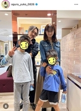 小倉優子、息子らとの美容院SHOTに反響「お子さん達大きくなってる！！」「とっても素敵な写真」