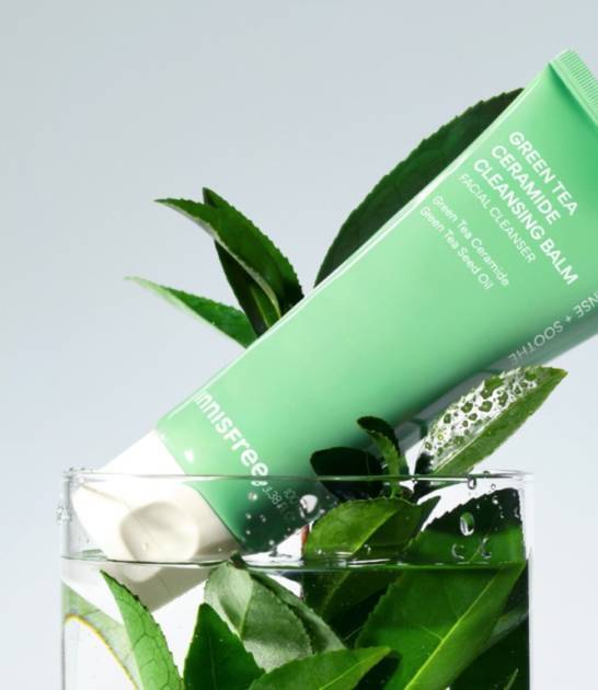 INNISFREE、緑茶由来のやさしさで洗う「グリーンティー セラミド クレンジングバーム」登場