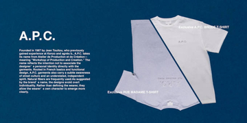 A.P.C.別注TシャツをFREAK’S STOREが3月中旬発売。シンプルで洗練されたロゴがデザイン