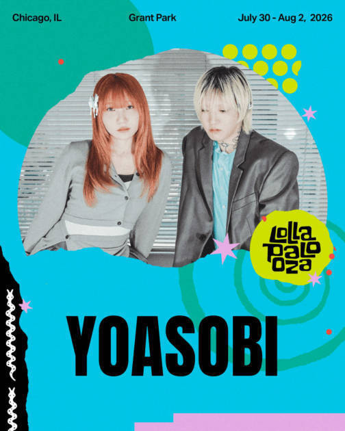 YOASOBI、世界的音楽フェス「ロラパルーザ 2026」への自身2度目の出演が決定。海外展開に勢い