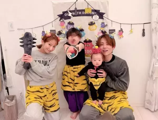 辻希美、家族で鬼の仮装！楽しい節分SHOTを公開「我が家は手巻き寿司スタイル」