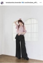 田中れいな、CECIL McBEEとのコラボを報告！美スタイルコーデに反響「おしゃれ」「可愛すぎる」
