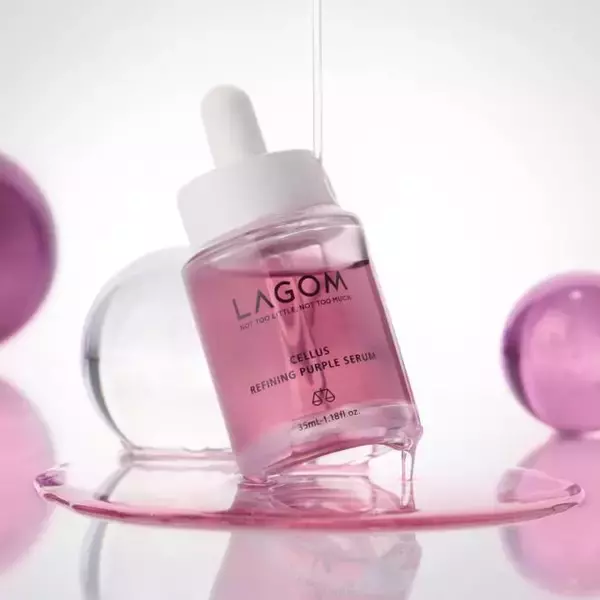 ラゴム、うるおうアゼライン酸美容液「リファイニング パープルセラム」発売