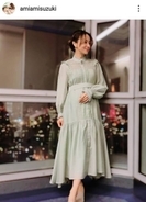 第3子妊娠中の鈴木亜美、ふっくらお腹のロングワンピースSHOTに反響「綺麗」「かわいい」