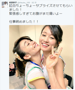 大島優子と前田敦子がサプライズ成功で記念の2ショット！高橋みなみ、AKB48最後の紅白で号泣